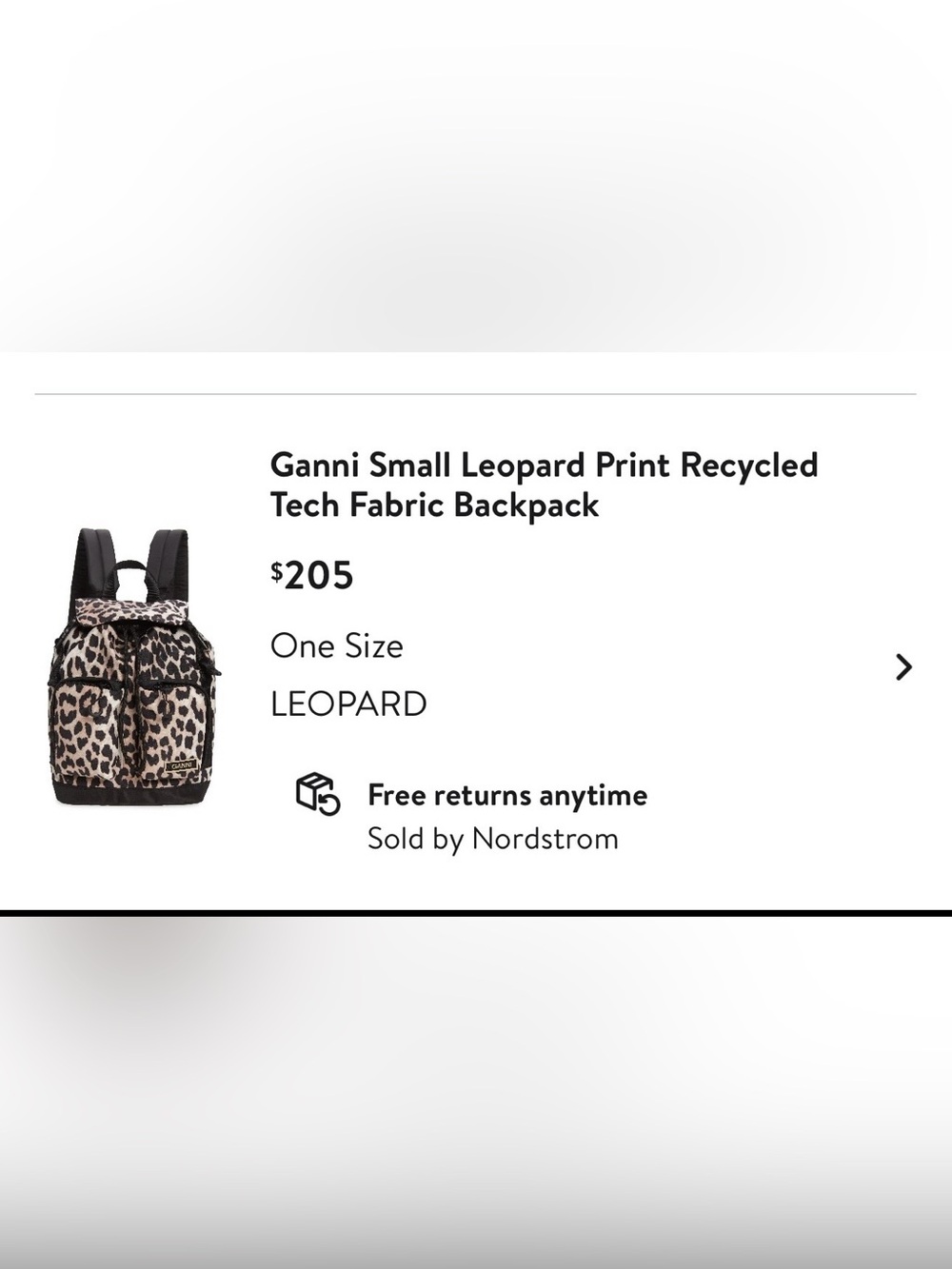 Ganni Small Leopard Print Backpack - Picture 14 of 14